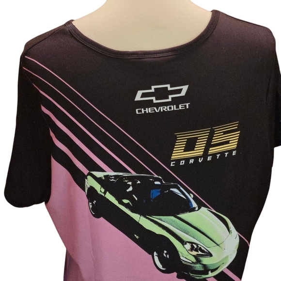 Chemistry Corvette Graphic T-Shirt Mini Dress Black & Pink Women size 1X - Picture 5 of 15